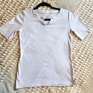 Talbots The Talbots Tee in Dusty Blue sz P